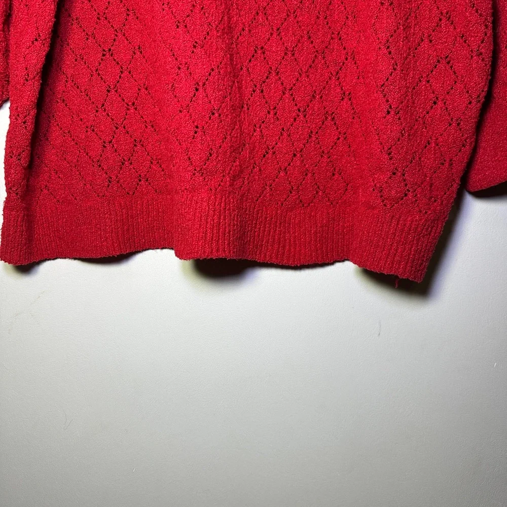 Wonderly Woman’s Classic Pointelle Cowl Neck Sweater Size XL Minimalist Casual - Picture 3 of 7